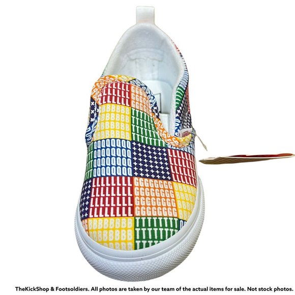 VANS Slip-On V "PRIDE" (Multi-Color / White) Toddler Shoes - Picture 3 of 5